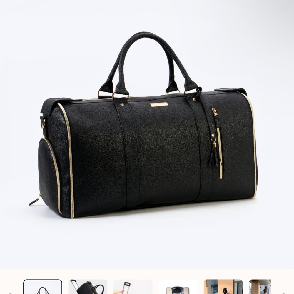 Chic Black Travel Duffel Bag